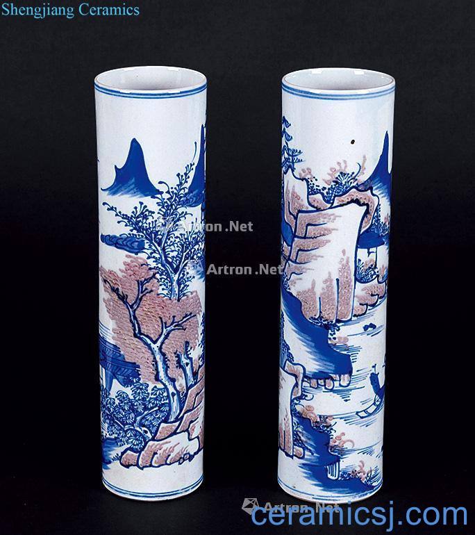 Qing dynasty blue-and-white youligong incense cone