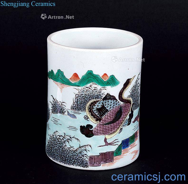 qing Colorful LuYan pen container
