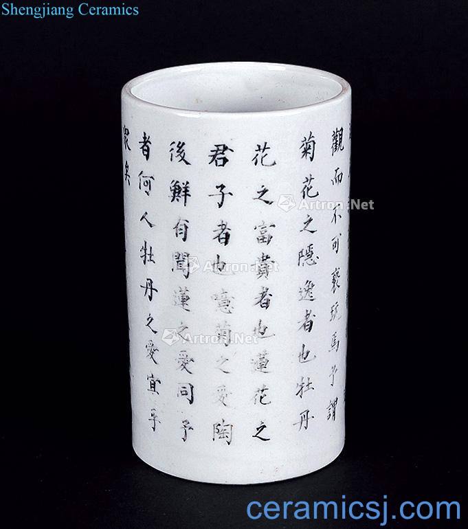 Clear color ink calligraphy brush pot