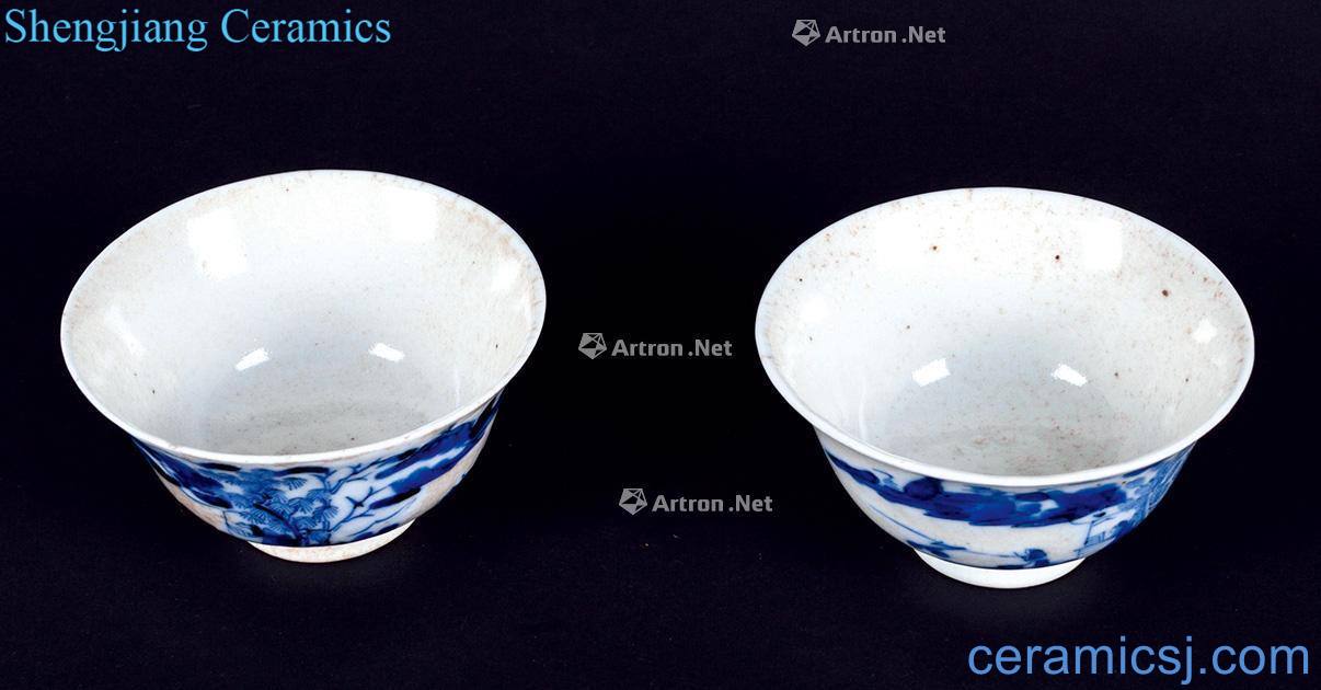 Mid qing Blue and white bowl (a)