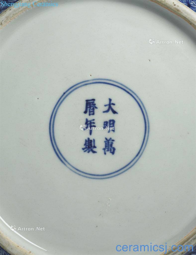 Ming wanli Blue and white Gao Shitu dome box