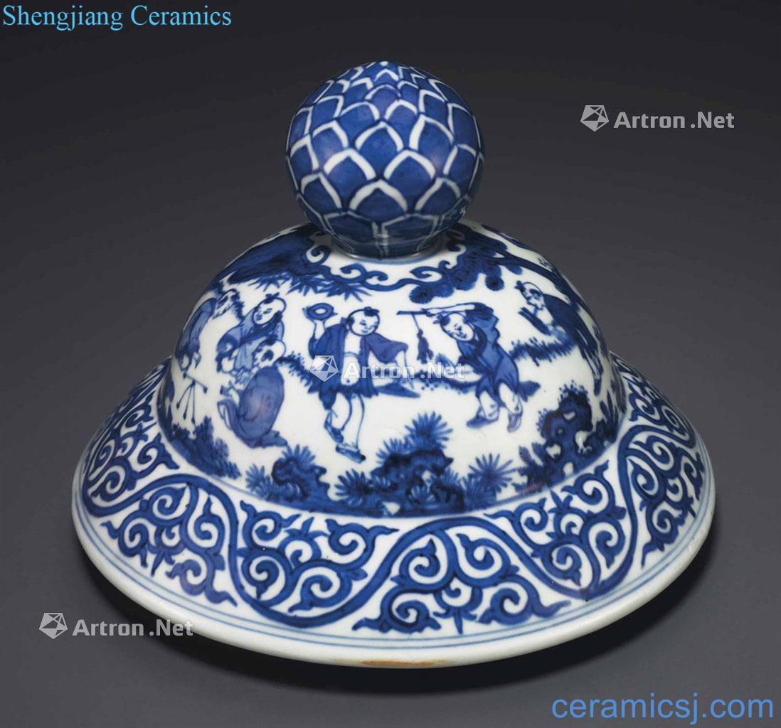 Ming jiajing blue-and-white YingXiWen cover