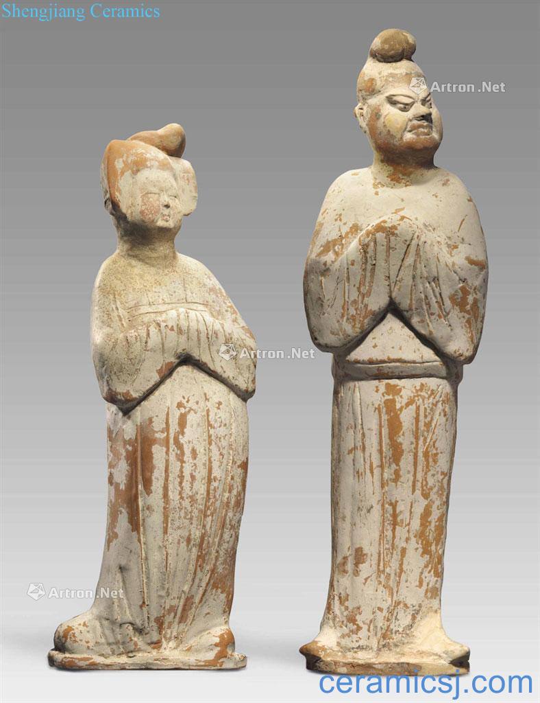 Tang painting flybird figurines (two)