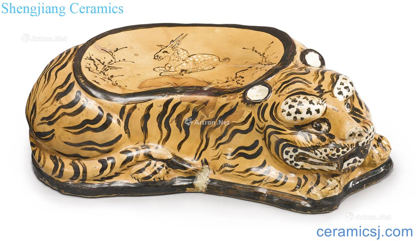 gold Magnetic state kiln tiger pillow