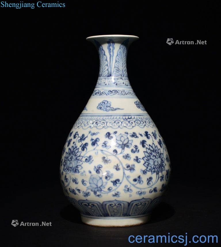 MING DYNASTY A BLUE AND WHITE YUHUCHUNPING