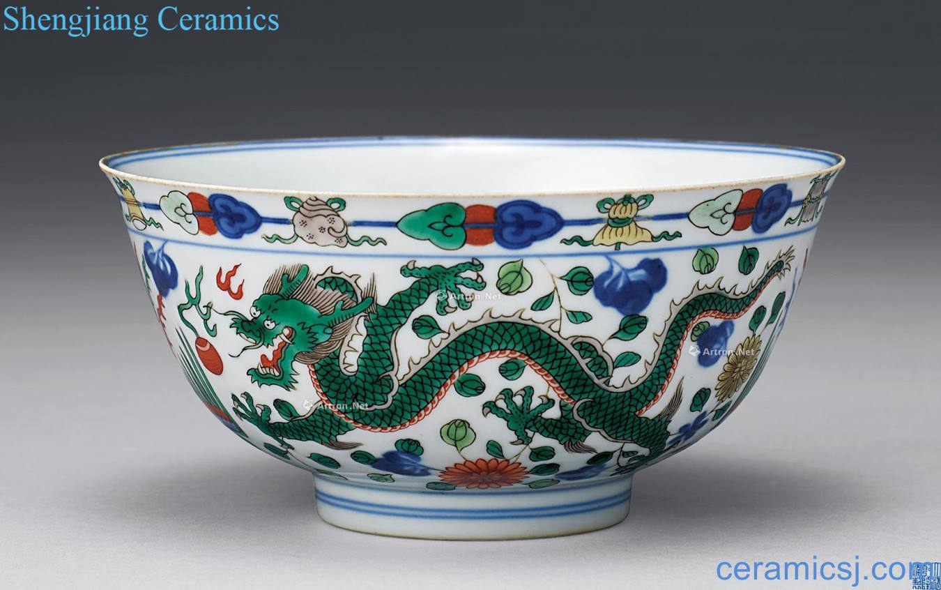 qing Longfeng green-splashed bowls