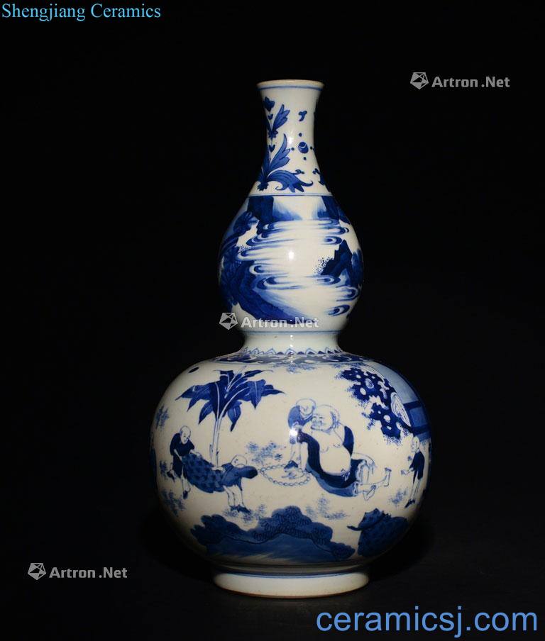 The QING DYNASTY A BLUE AND WHITE VASE