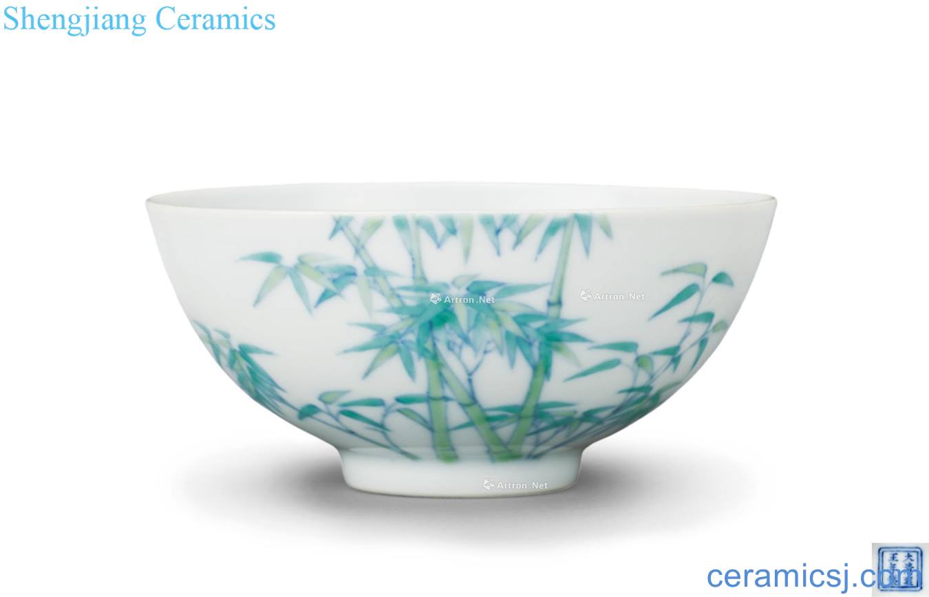 Qing yongzheng bucket color bamboo bowl