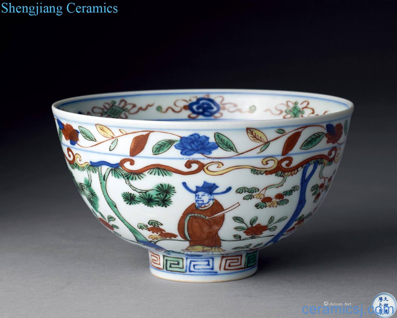 Ming wanli Blue and white color promotion bowl up chunks characters