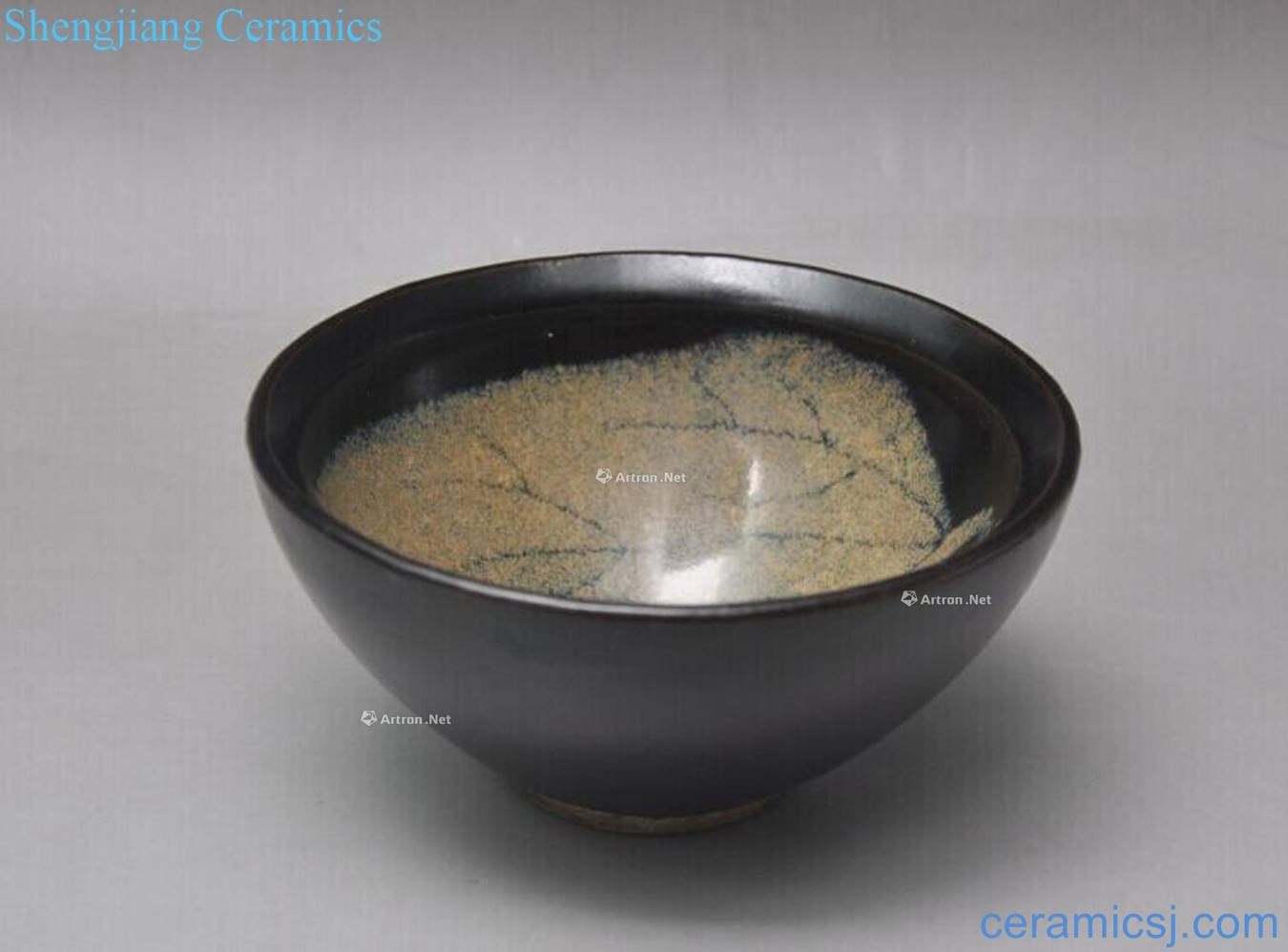 The song dynasty Jizhou kiln tree leaf veins bowl