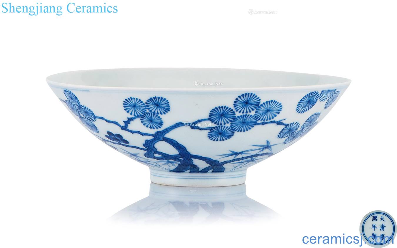 The qing emperor kangxi Bamboo plum branches porcelain bowl