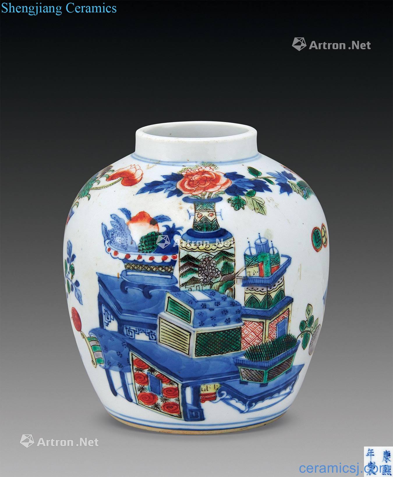 Qing dynasty blue and white color