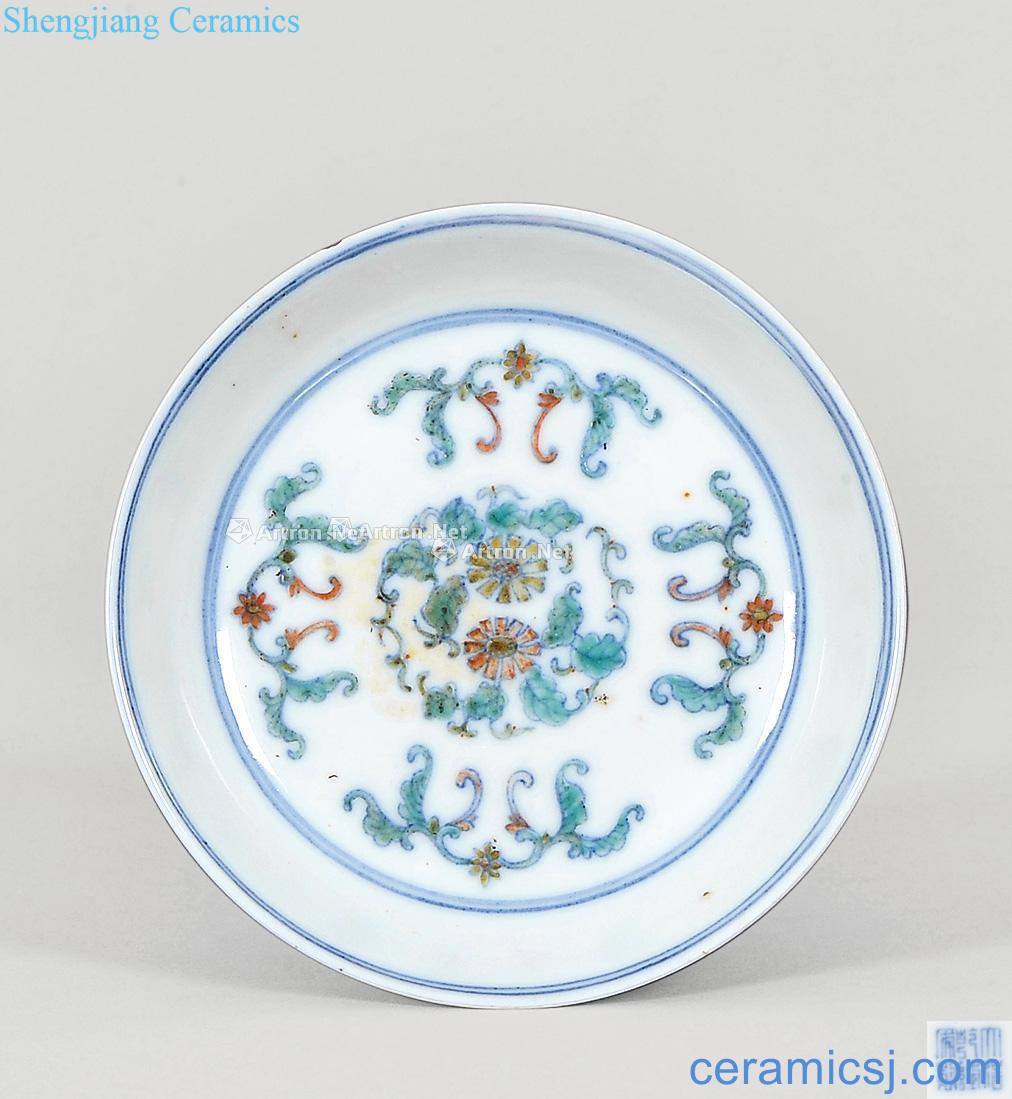 Qing qianlong dou CaiTuan pattern plate