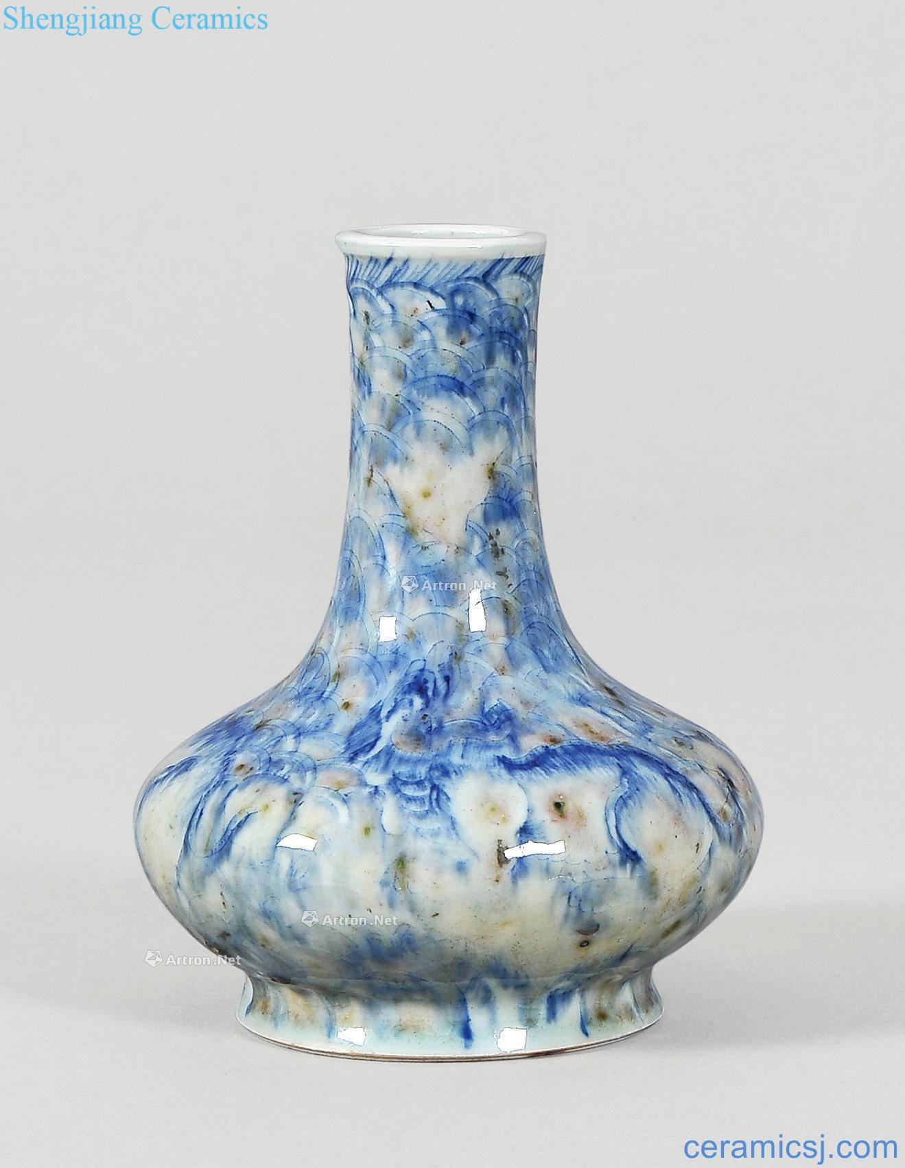 Qing dynasty blue-and-white youligong water bottles