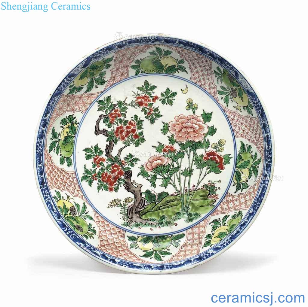 In the 17th century the AN lead WUCAI SAUCER DISH