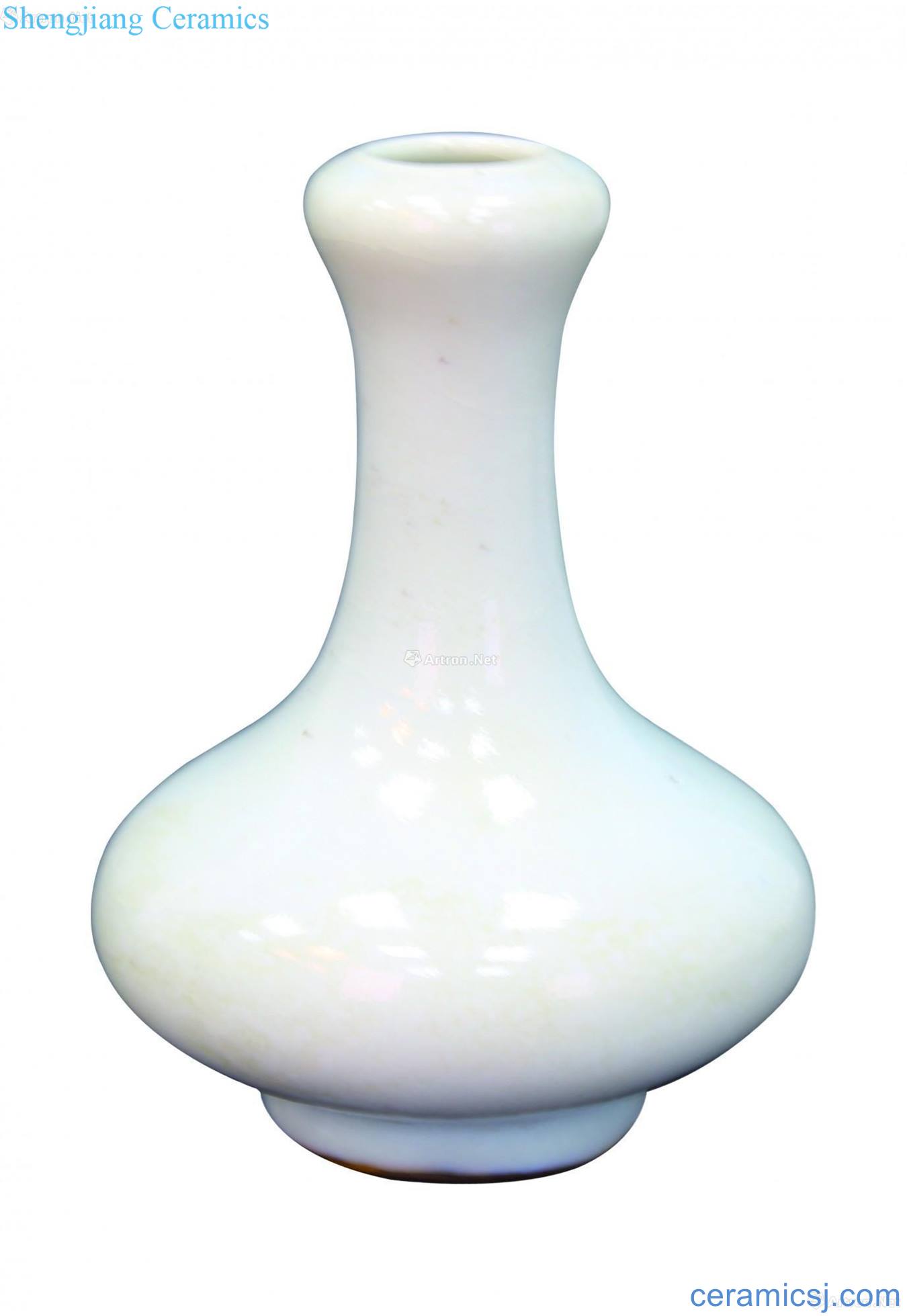 White glazed garlic bottle