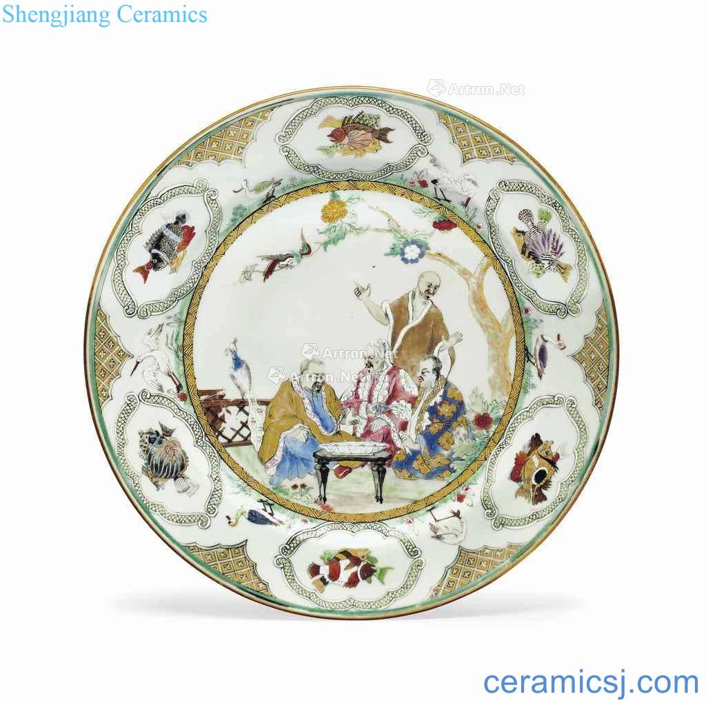 About 1738-1740 - A FAMILLE ROSE "PRONK tempe 'LARGE PLATE