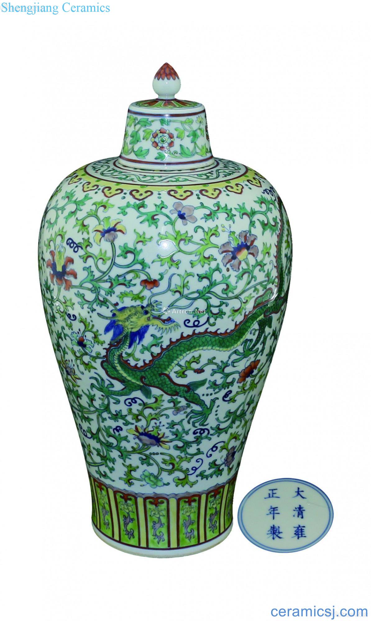 Dou colors branch flowers longfeng mei bottle half cover