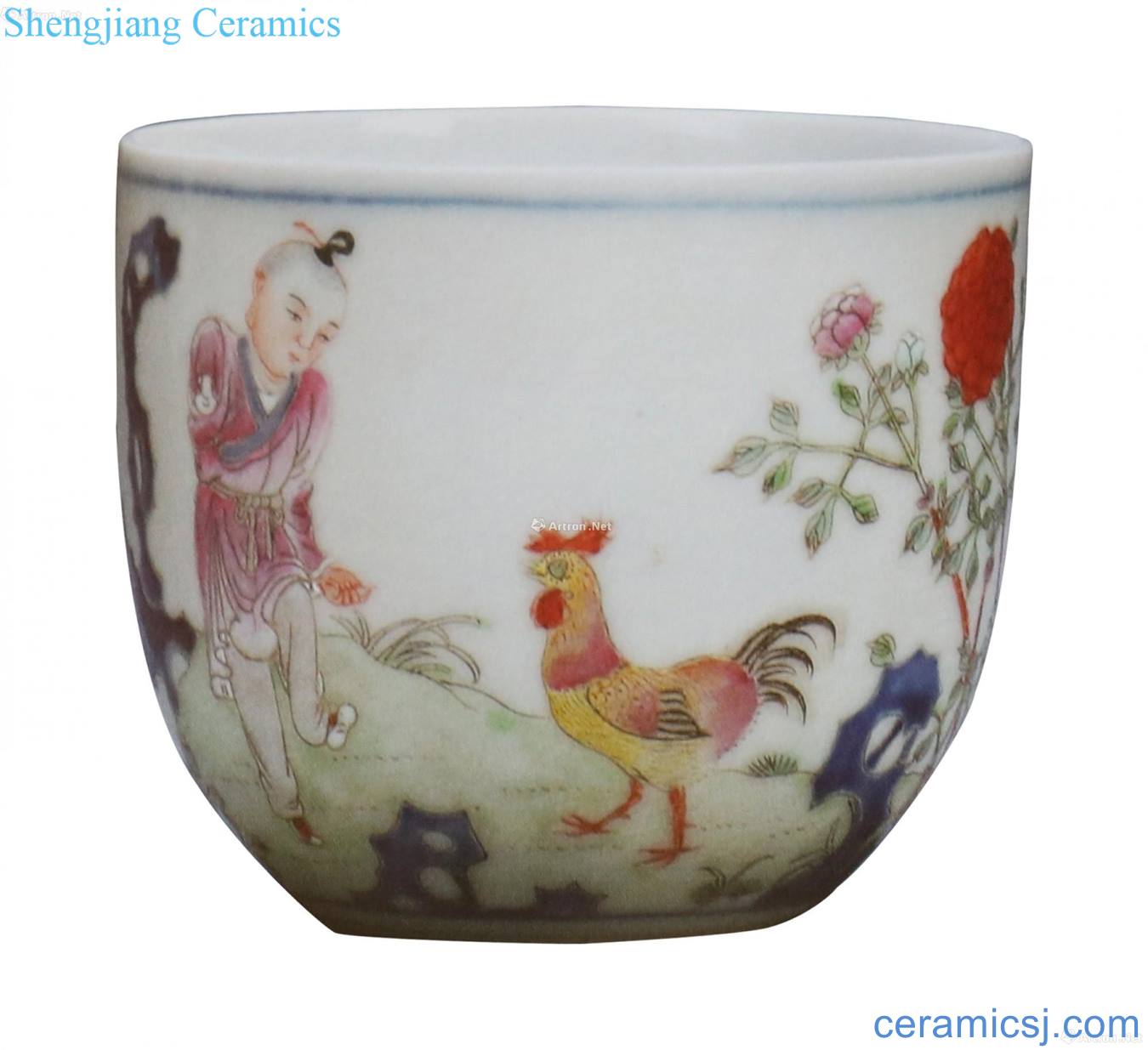 Pastel chicken cylinder cup