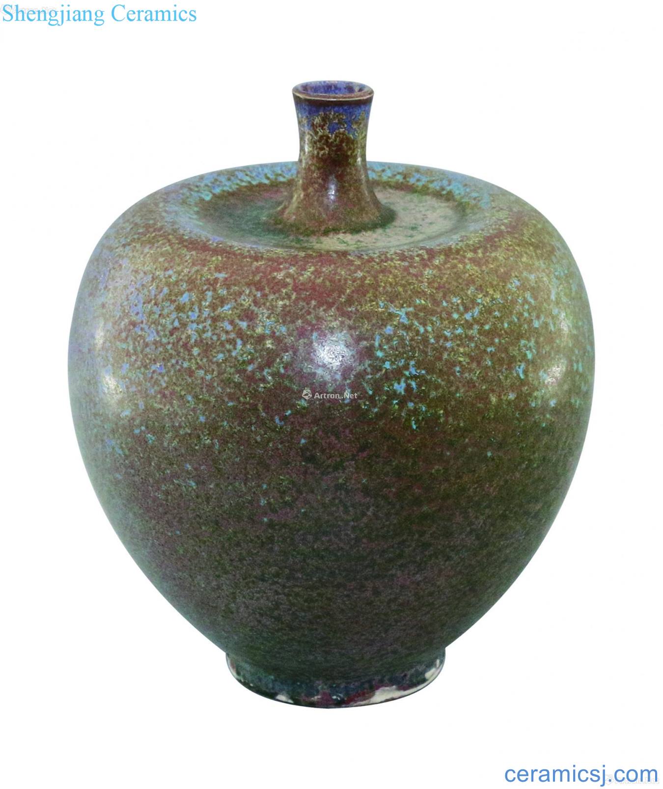 Variable glaze pomegranate bottles