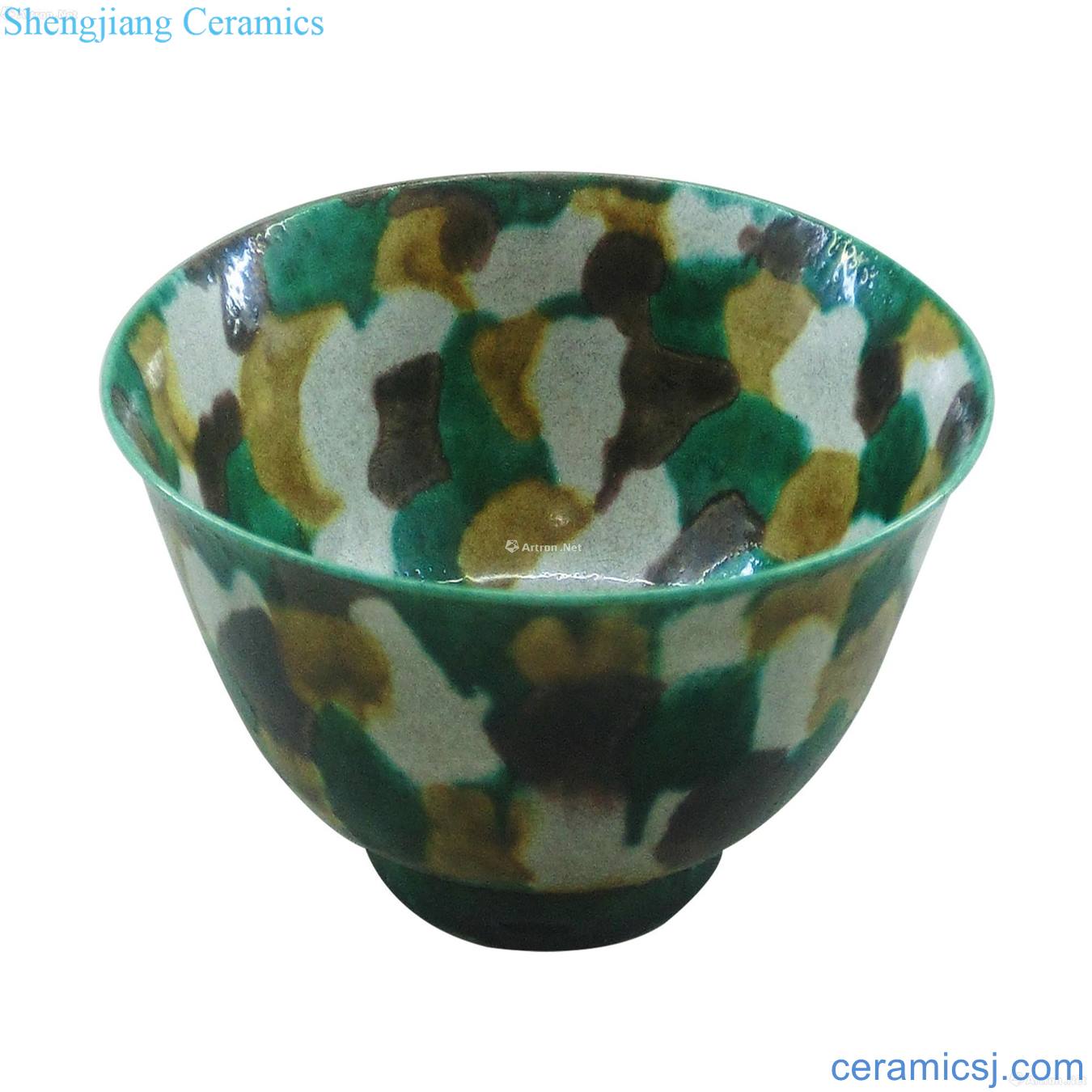 Plain tricolour tabby glaze bowls