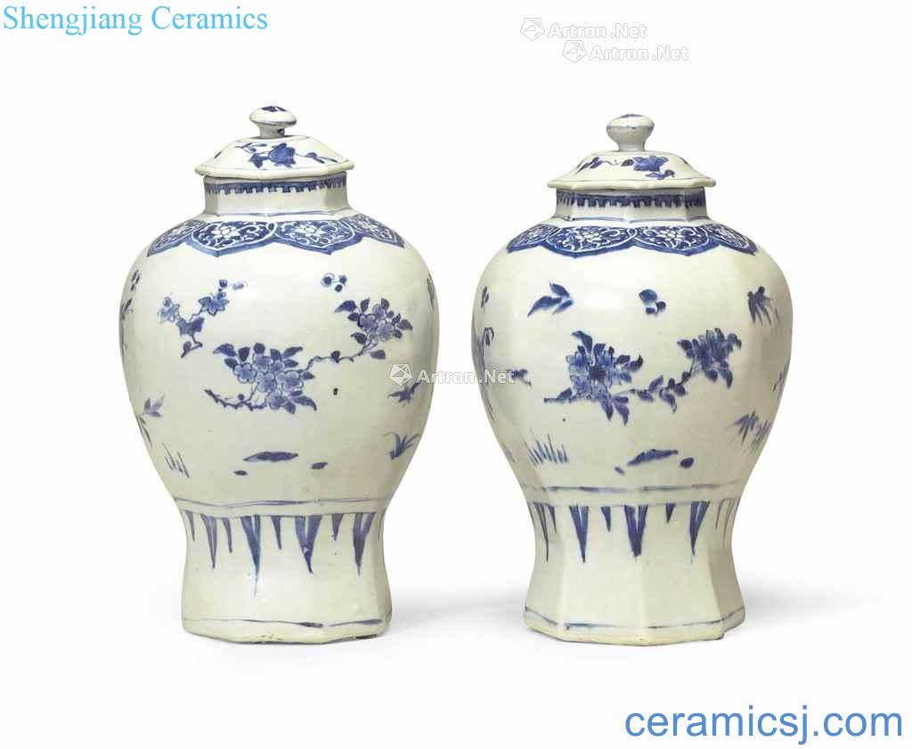 In the 17th century middle period OF transition, A LARGE PAIR OF 'HATCHER CARGO' BLUE AND WHITE BALUSTER JARS AND COVERS