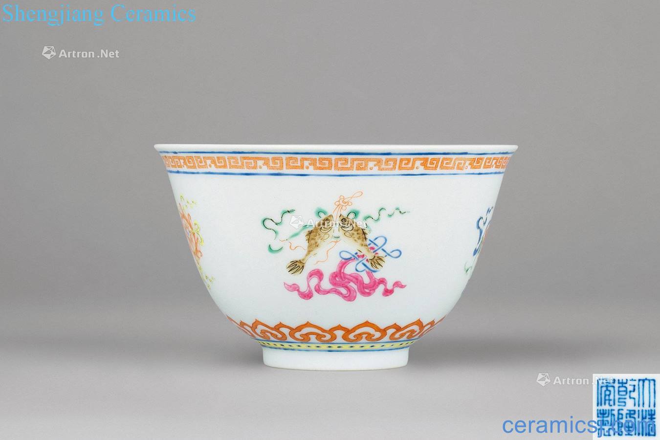 Pastel dark the eight immortals in the qing dynasty grain dishes