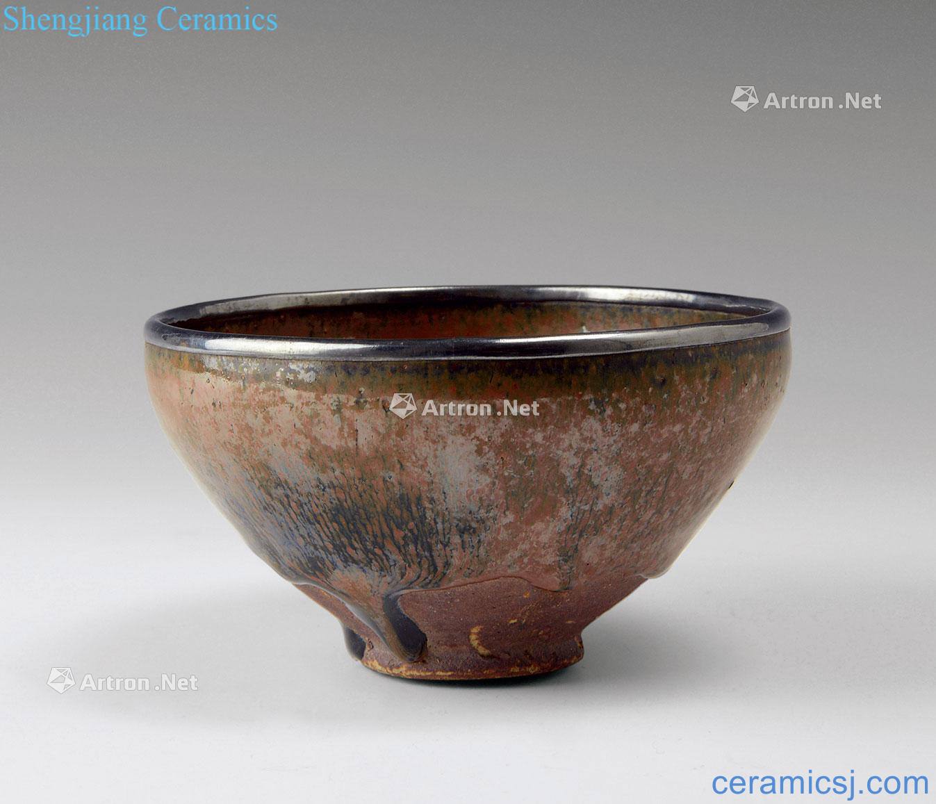 Song dynasty silvering mouth temmoku bowl