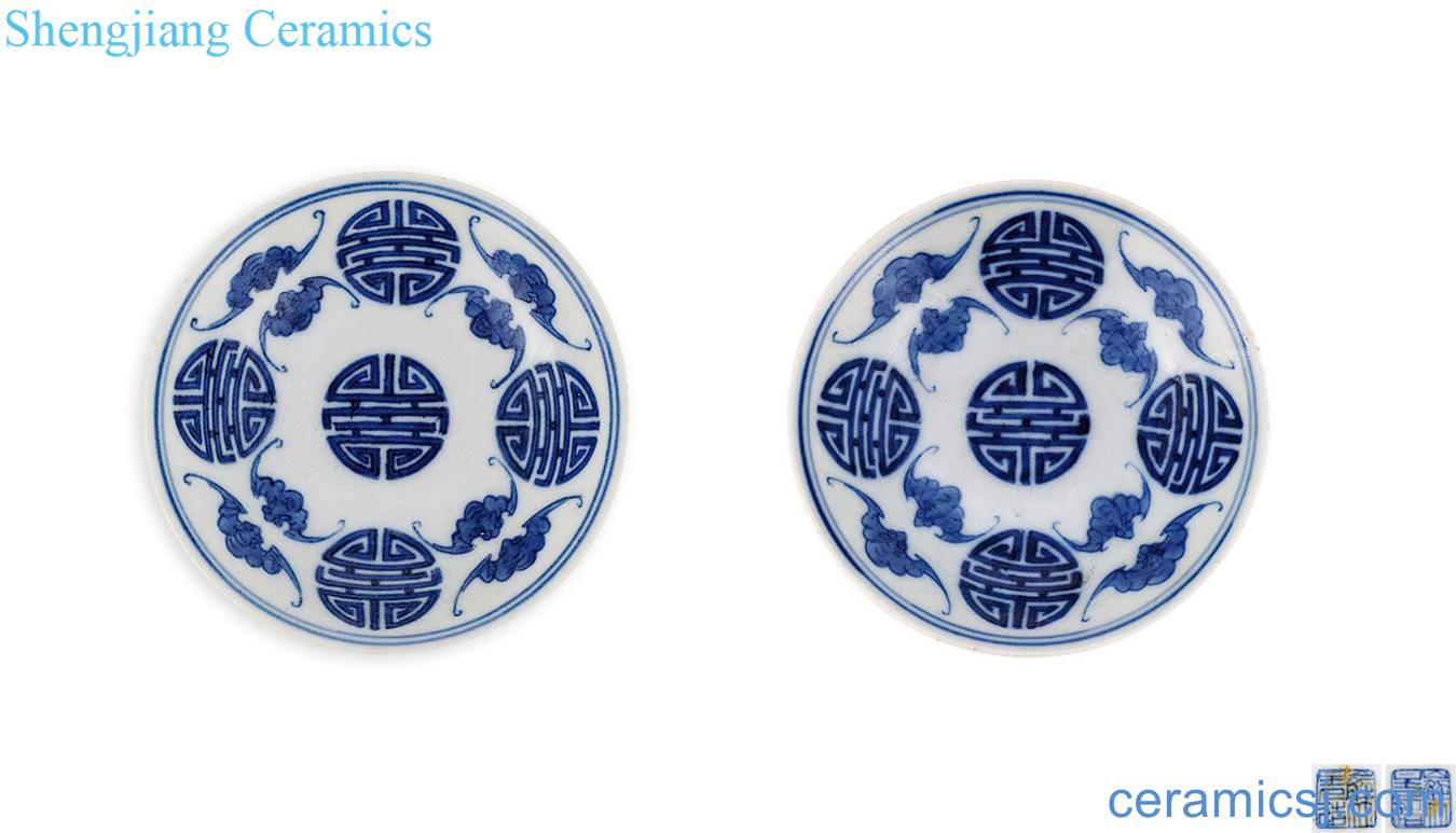 Qing daoguang Blue and white live lines small dish (a)