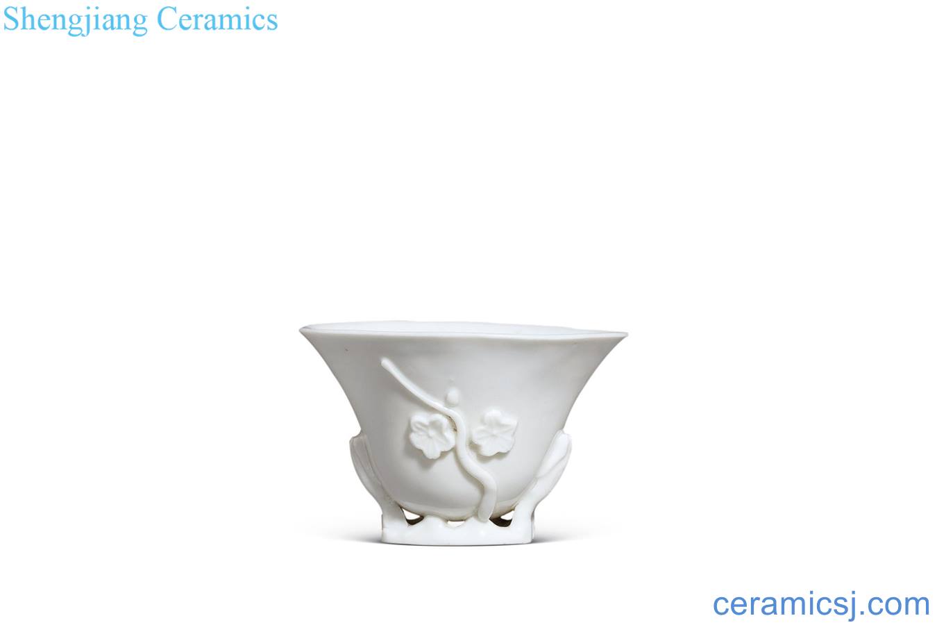 The late Ming dynasty Plum flower cup dehua kiln heap