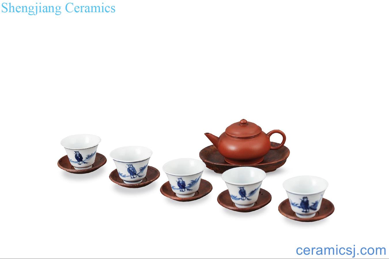 Qing tea set (a group of twelve items)