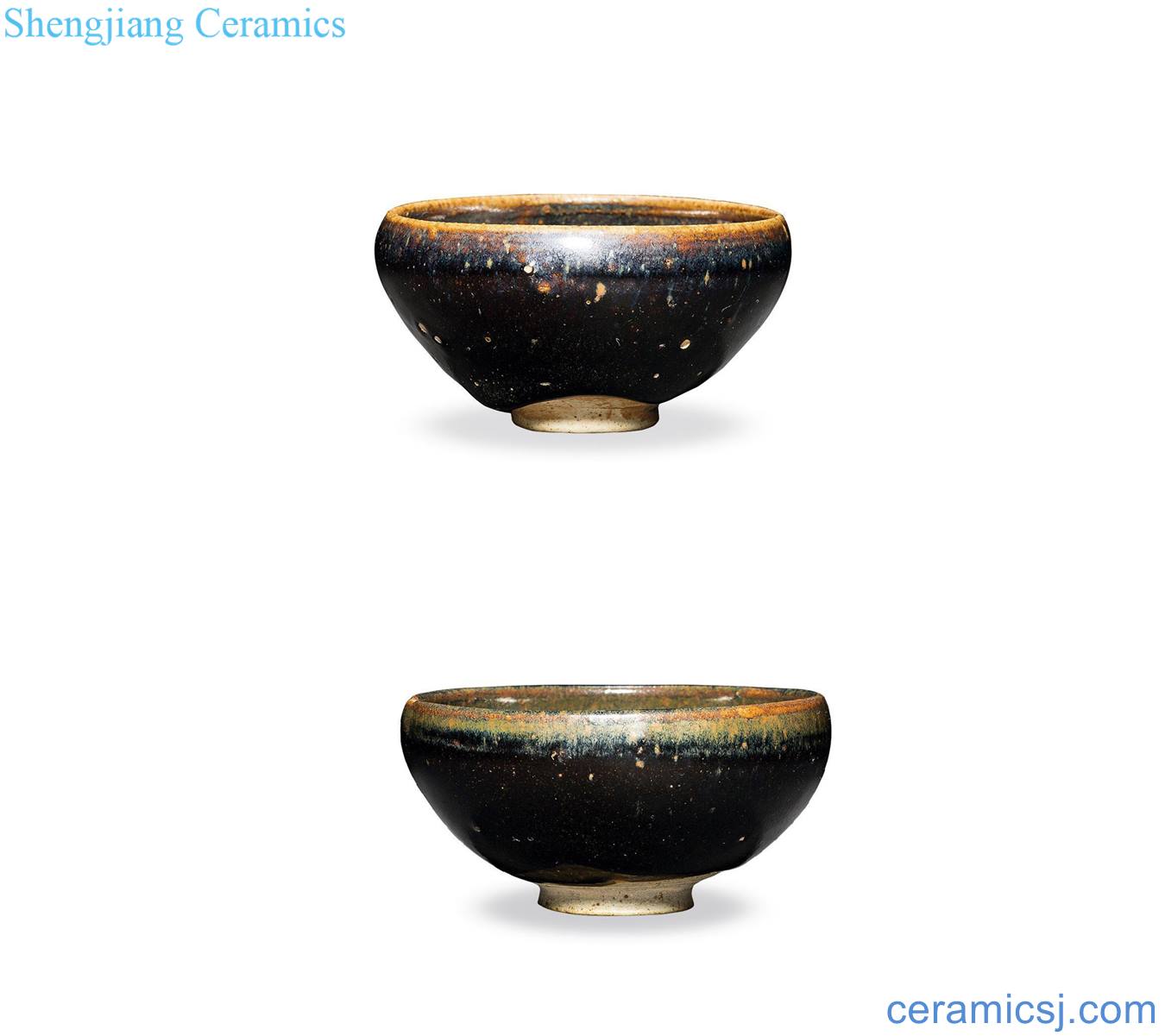 Ming or earlier Magnetic state kiln black glaze tea light (a)