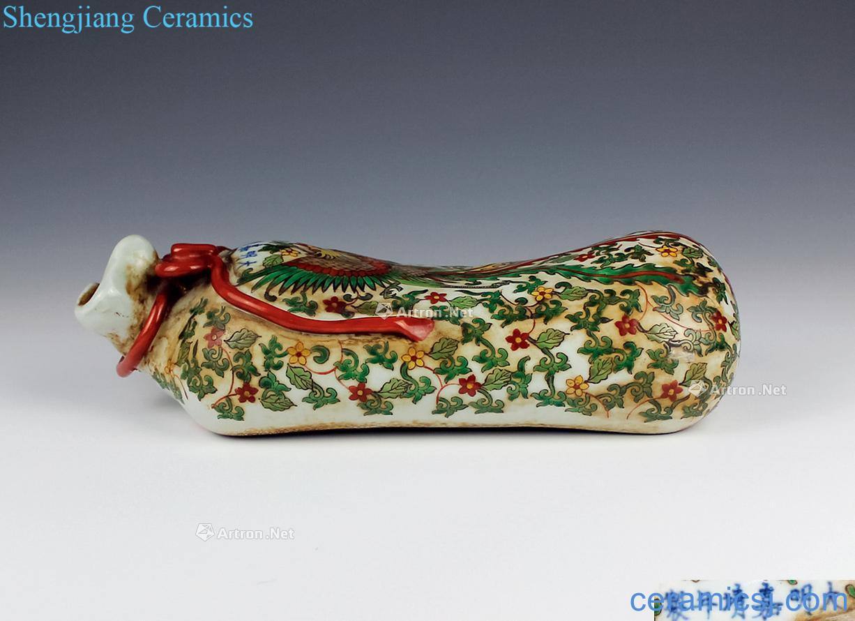 Ming jiajing Colorful grain pocket porcelain pillow