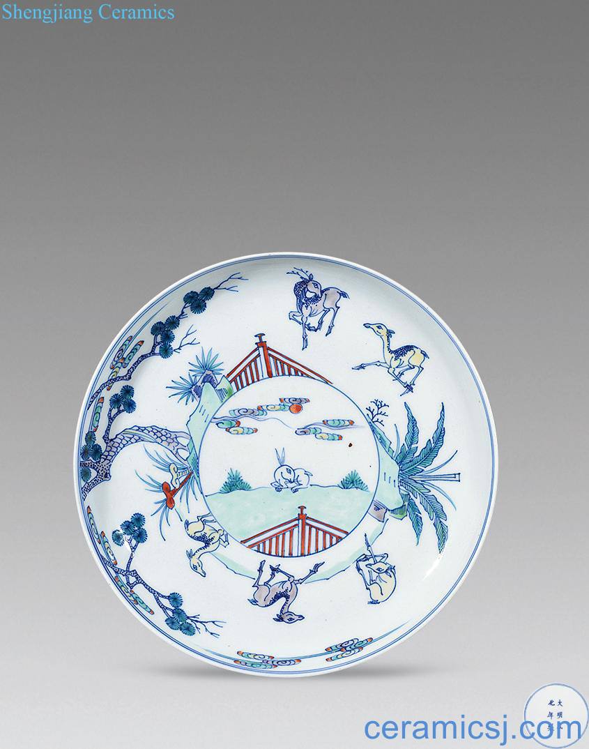 The qing emperor kangxi bucket color LuHe with spring plate