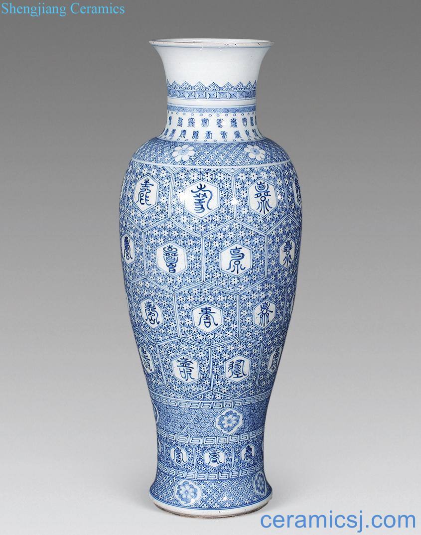 The qing emperor kangxi porcelain goddess of mercy bottle life of words