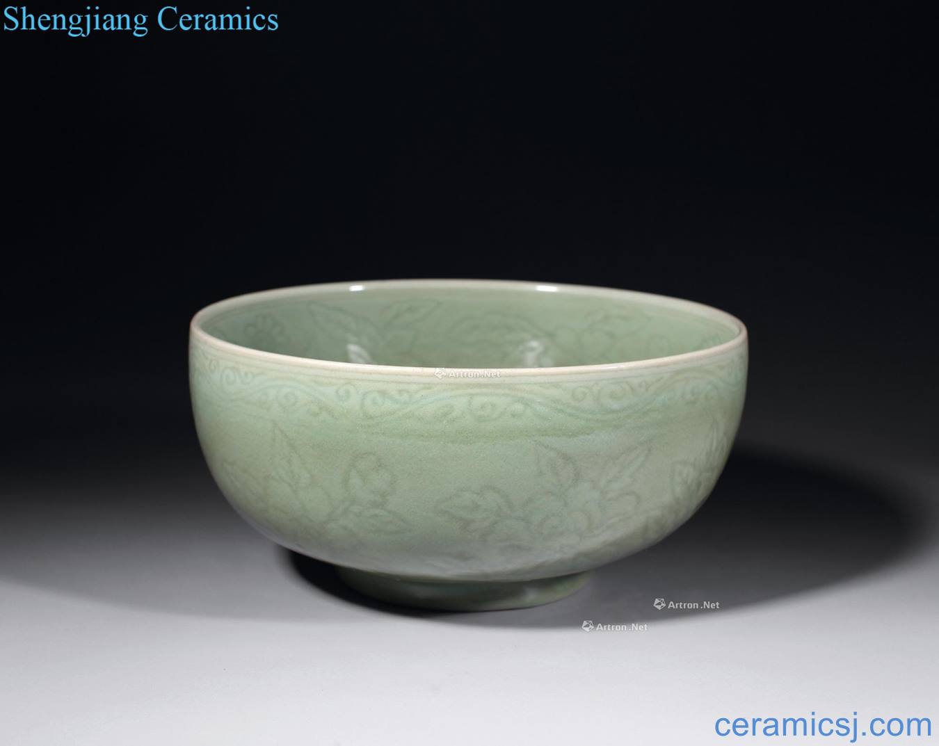 Ming yongle Longquan branch flowers green-splashed bowls
