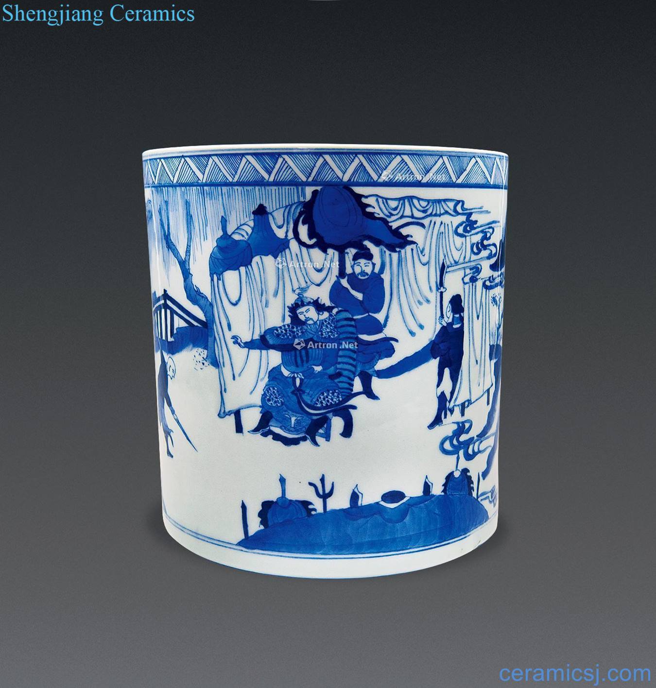 Kangxi porcelain brush pot
