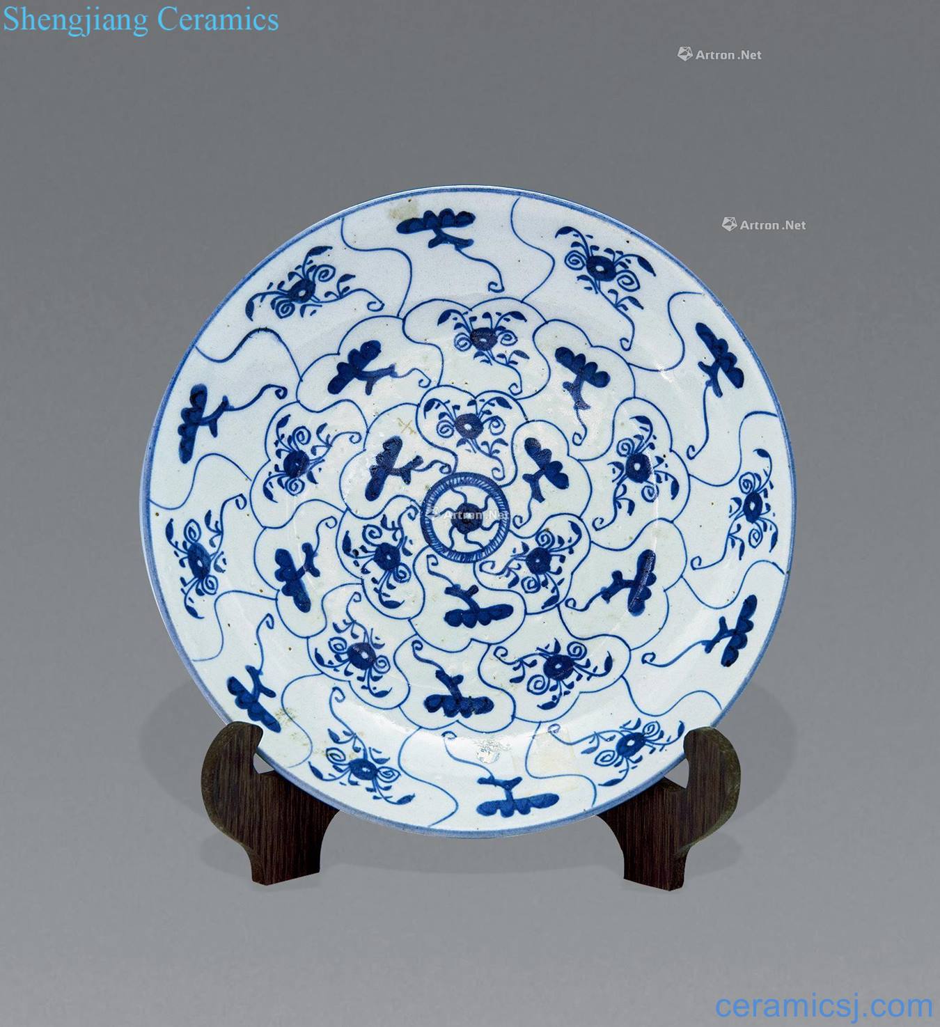 Qing dynasty blue and white to admire the dish