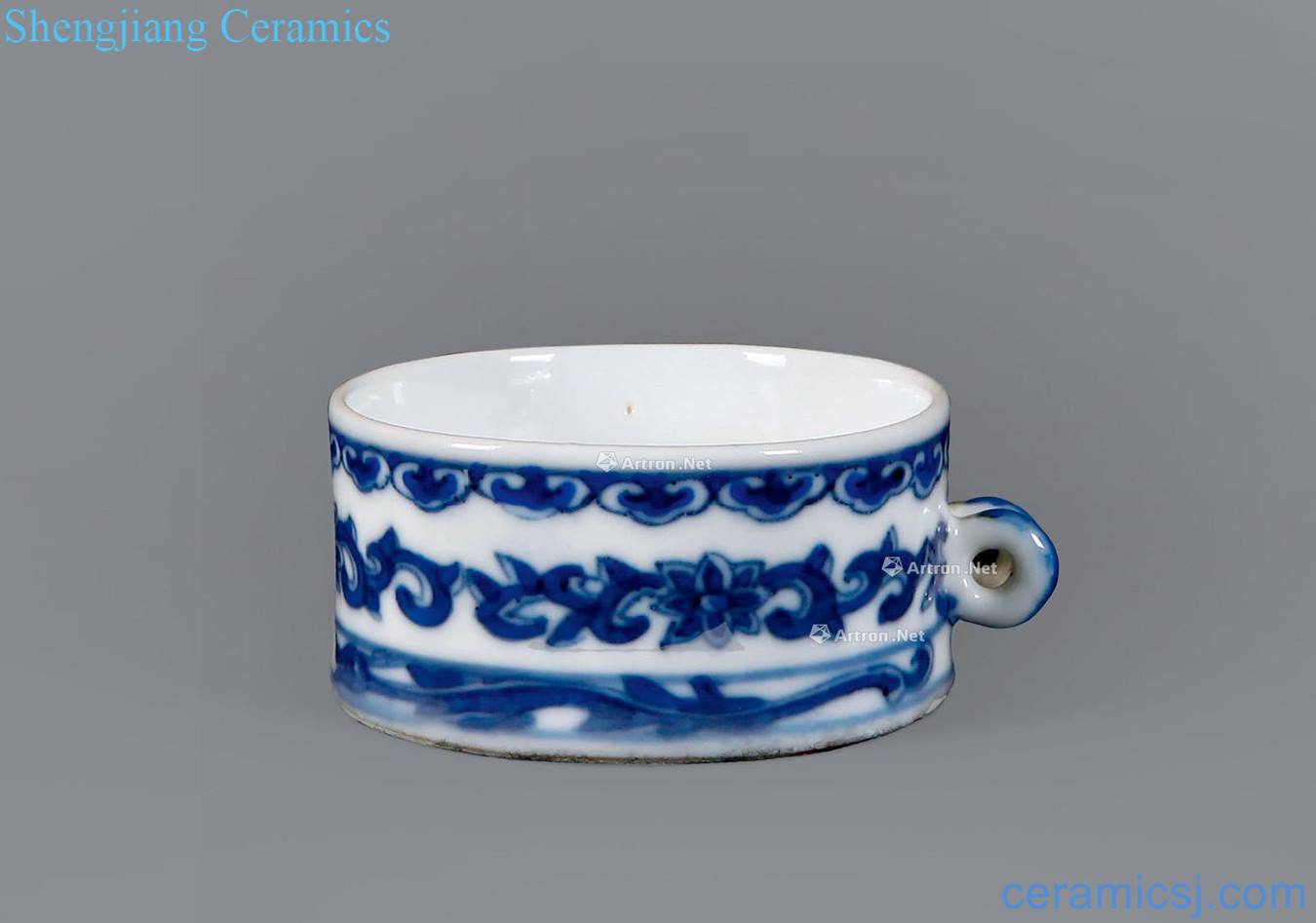 Qing dynasty blue and white dragon grain sparrow food cans