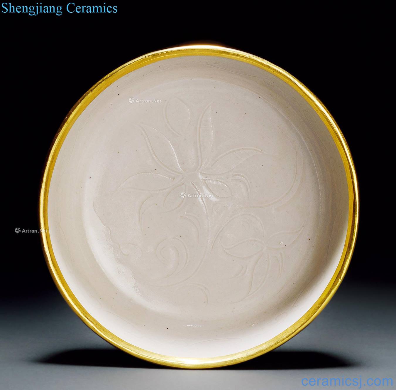 Ming or earlier Kiln carved bowl