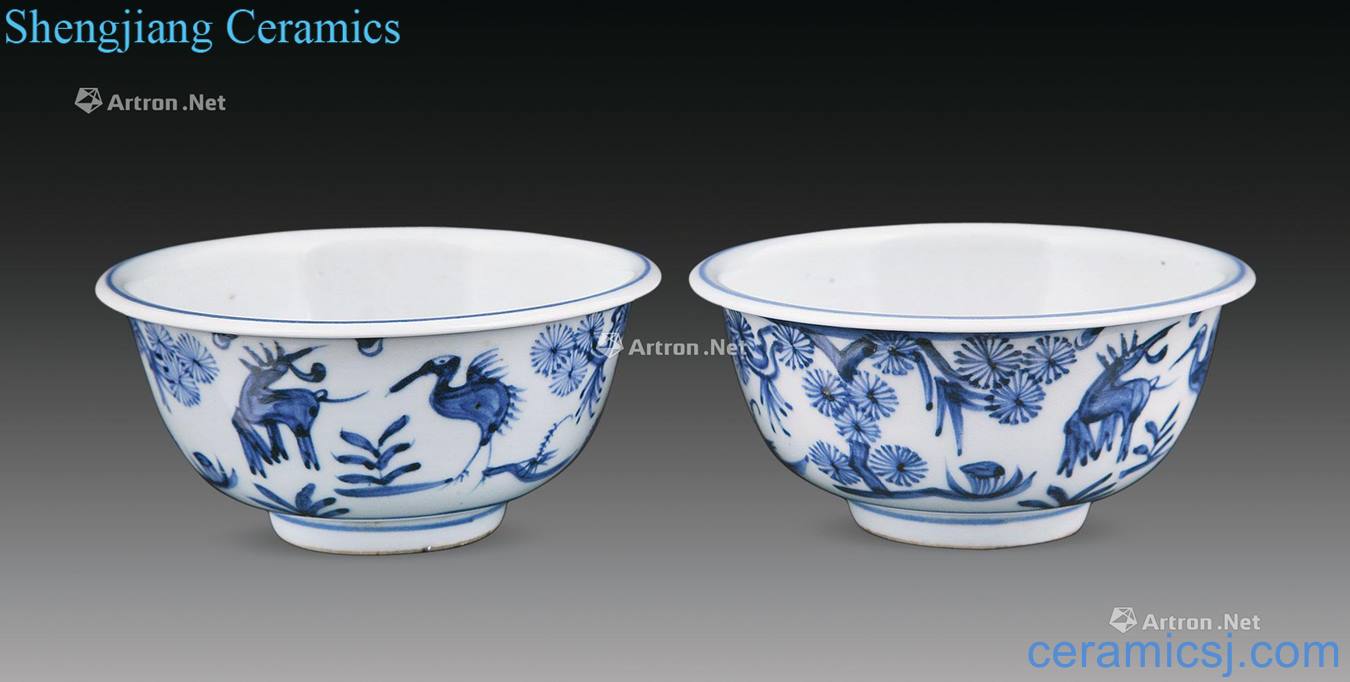 Ming Blue and white LuHe with spring bowl (a)