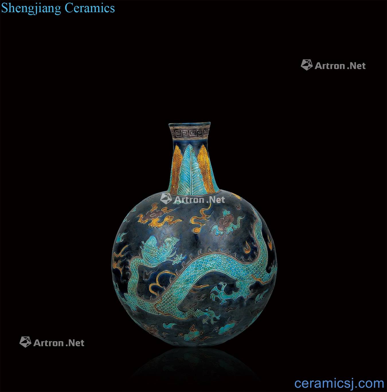 Ming Methods China glaze dragon pattern on bottles