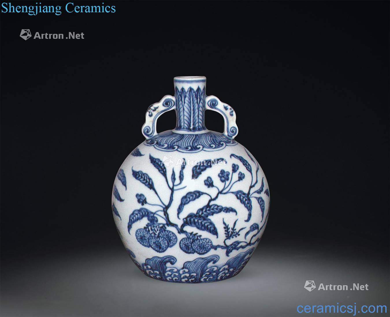 Ming Blue and white big li on bottle