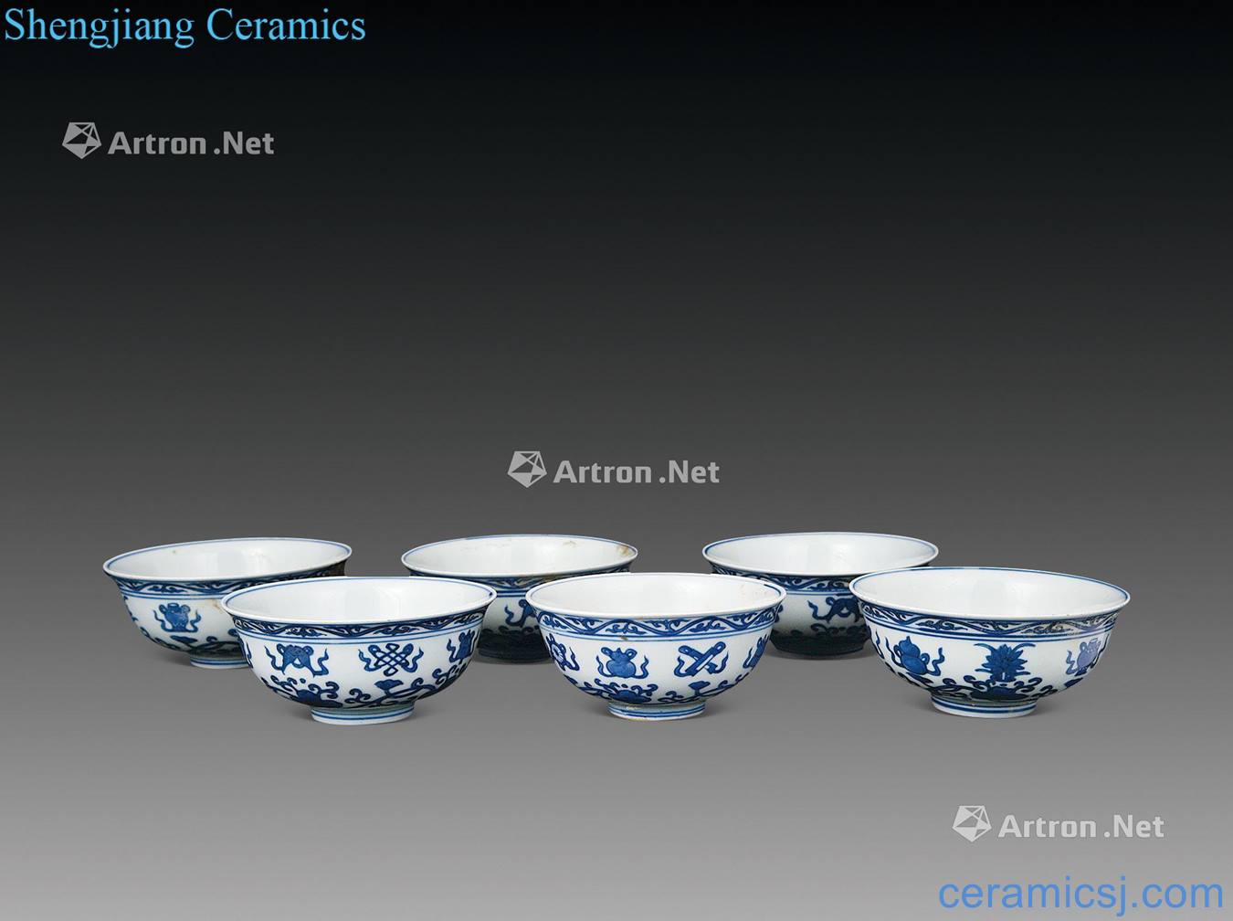 Ming Blue and white life of word lines bowl (a)