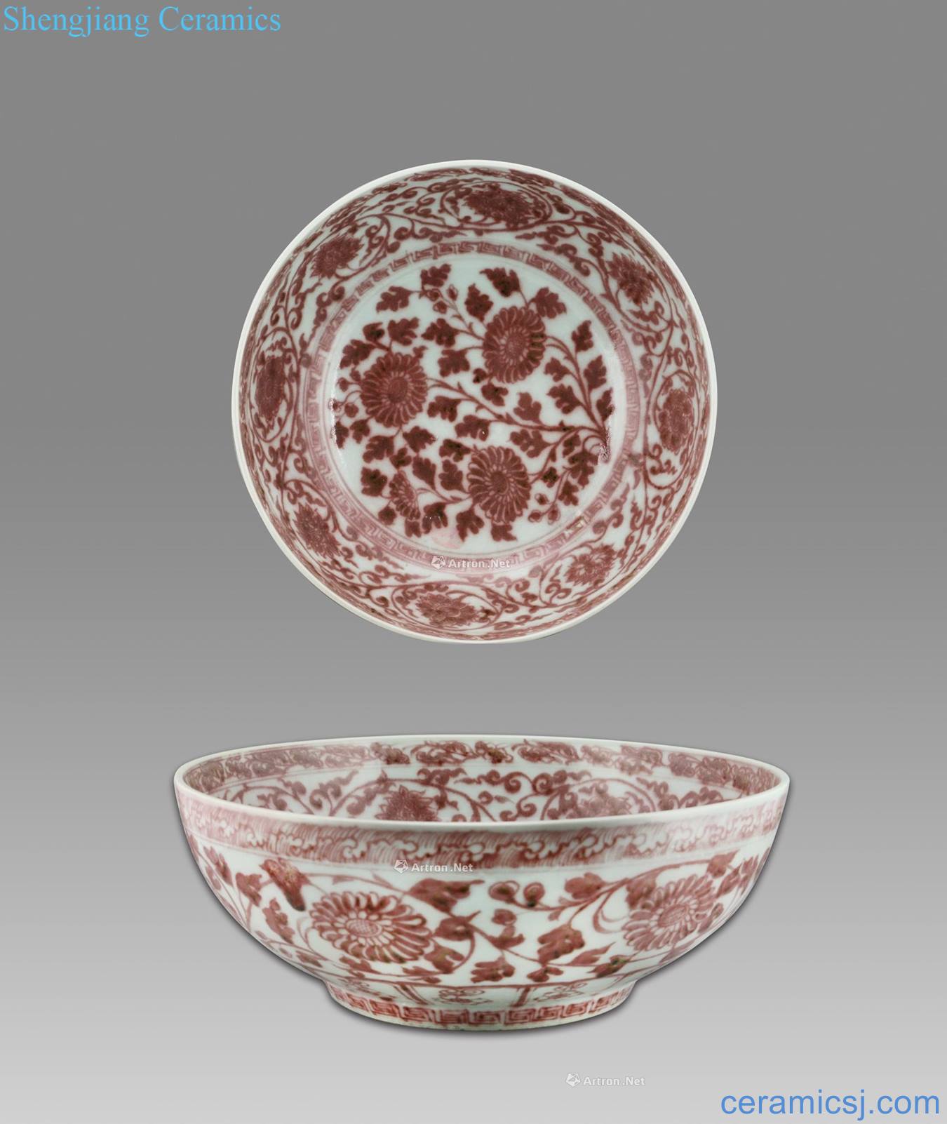 Ming Flowers large bowl youligong tangled branches