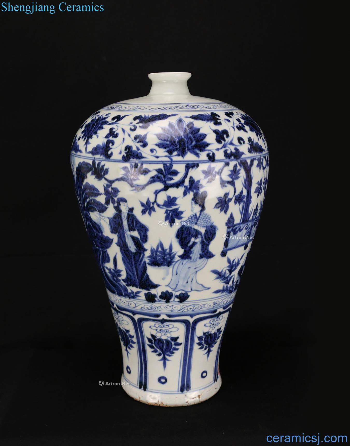 yuan Stories of blue and white plum bottle (jin incense)