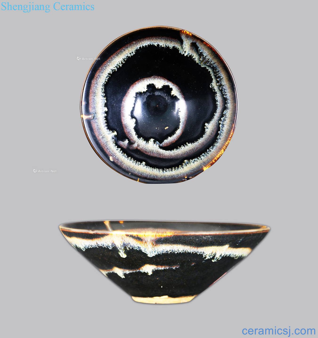 The song dynasty jizhou kiln obsidian temmoku tea light
