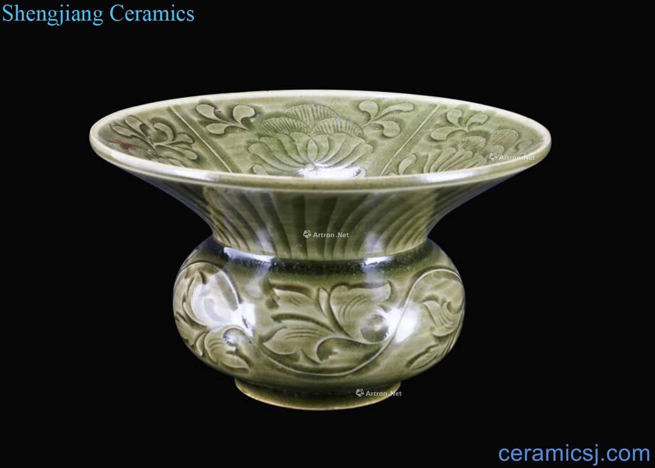 Song yao state kiln carved carved flowers slag bucket