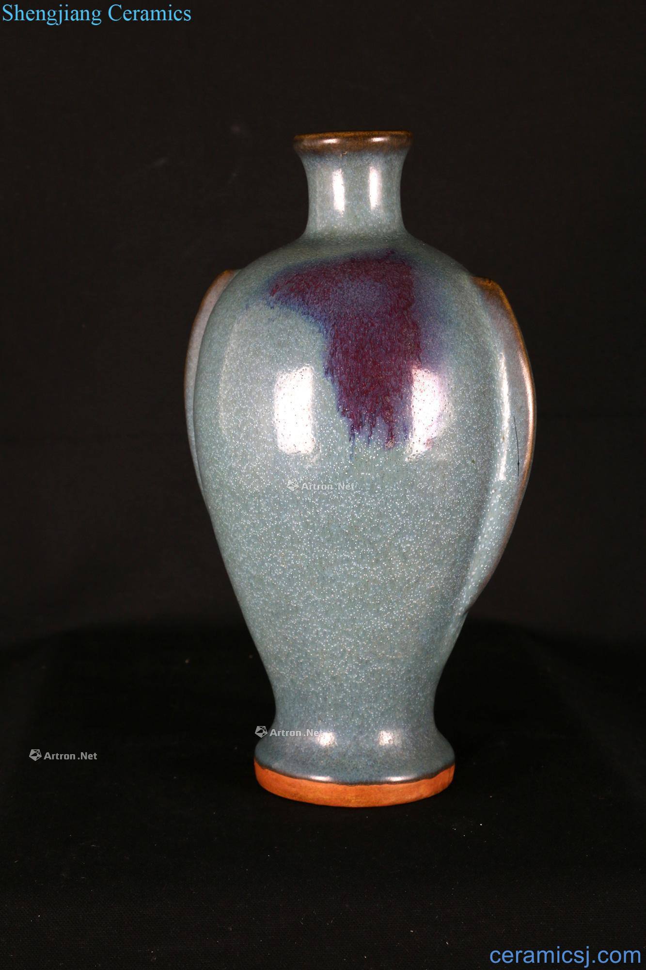 The song dynasty The azure glaze rose red ji mei bottle masterpieces