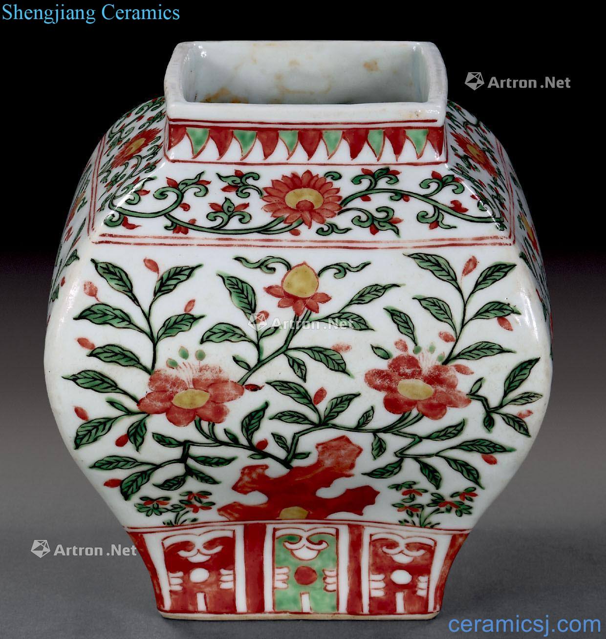 Ming Colorful flower vase